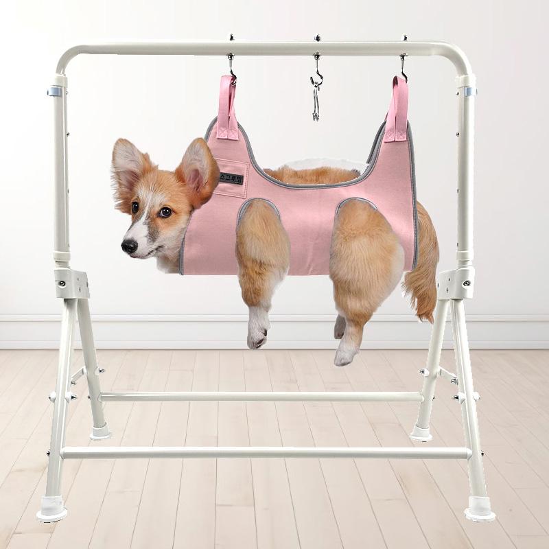 HEDYS GROOMING ハンモックケアセット ペットハンガー トリミング グルーミング 犬 猫 兼用 爪切り 吊り下げ 暴れ防止 歯磨き 耳掃除 バリカン 送料無料 | ドリーム