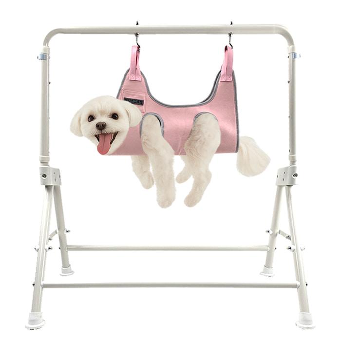 HEDYS GROOMING ハンモックケアセット ペットハンガー トリミング グルーミング 犬 猫 兼用 爪切り 吊り下げ 暴れ防止 歯磨き 耳掃除 バリカン 送料無料 | ドリーム | 08
