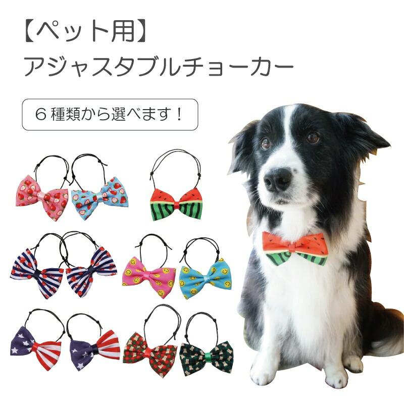 ペット用 選べるアジャスタブルチョーカー 10本入 犬猫 首飾り 蝶