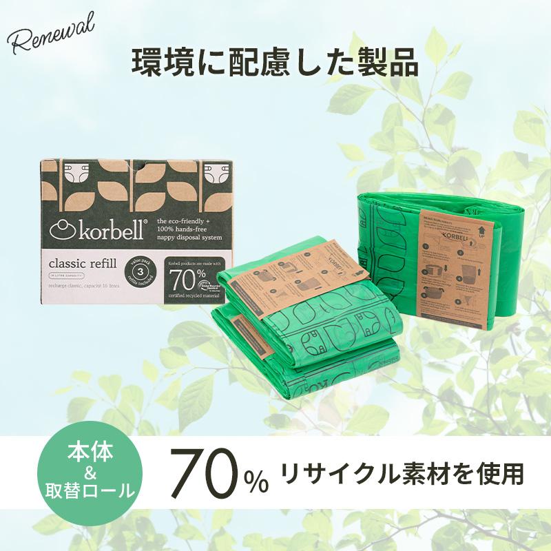 トイレ用品・ペットシーツ・おむつ kmam Pet Select by Nihonikuji (本体別売) Korbell おむつポット ECO 取替