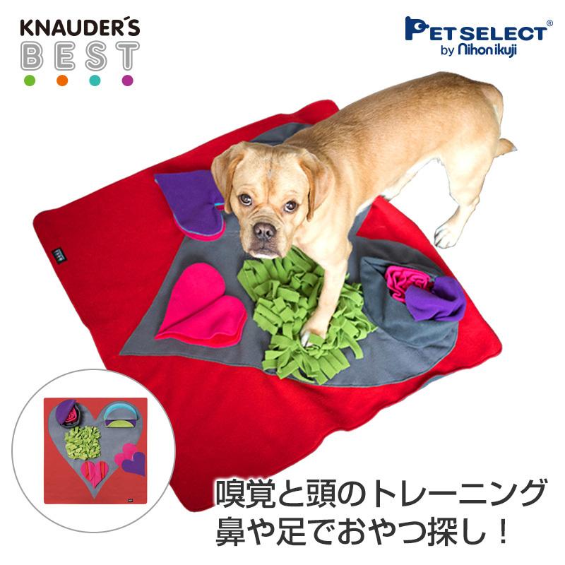 嗅覚と頭を使って楽しくおやつ探し ハートプレイマット おやつ 布製 布製 おもちゃ 知育トイ ノーズワーク 知育玩具 探しトレーニング おもちゃ Pet 知育トイ 犬用 Select By Nihonikujiヤフー店