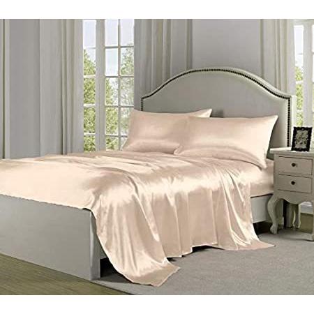 Royalin Bedding Mulberry Silk Off White Queen Stain Resistant Super Soft Lu