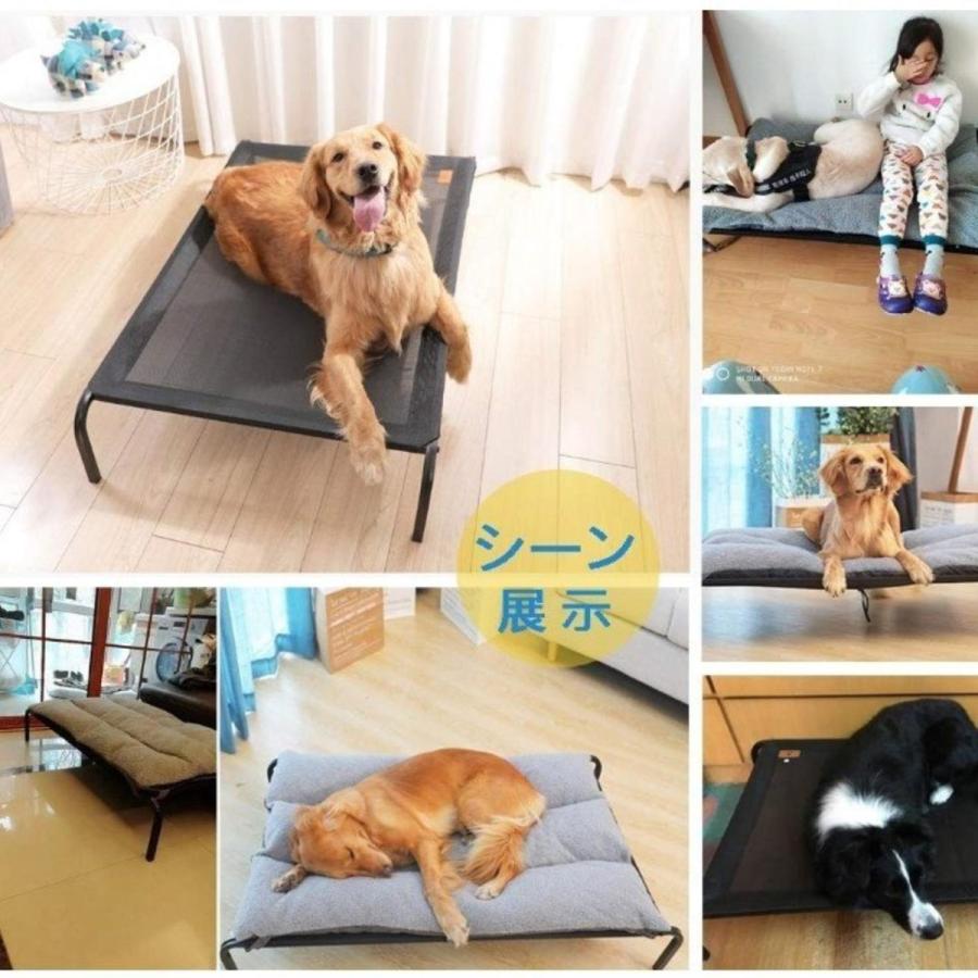 犬用ベッド 夏用 ペットベッド 地面に離れ 猫/犬ベッド 高床 耐噛み 耐