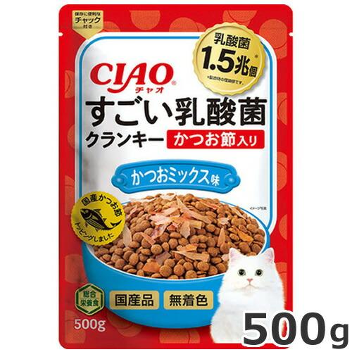 いなばチャオ すごい乳酸菌クランキー 400g×20 + ちいかわボールペン3本 いなば CIAO すごい乳酸菌 クランキー かつお節入り かつおミックス味