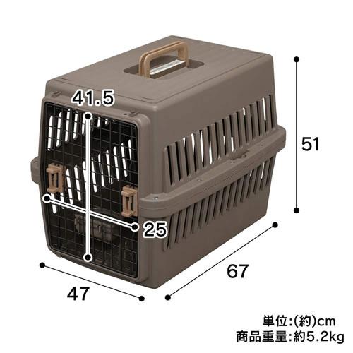 アイリスオーヤマ エアトラベルキャリー 中型犬用 ATC-670 ブラウン