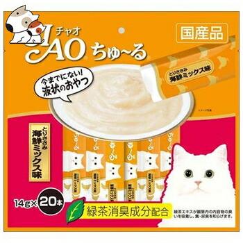 いなば ＣＩＡＯちゅ〜る とりささみ海鮮ミックス味 14g×20本 日本限定 猫おやつ ペースト 74％以上節約