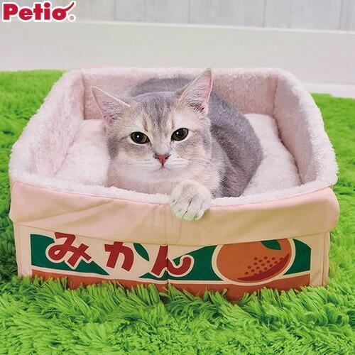 ペティオ にゃん地直送 ぽかぽかBOX みかん [秋冬向け]猫用ベッド