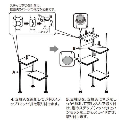 マルカン キティウォーク 猫用 キャットタワー キャットツリー 省