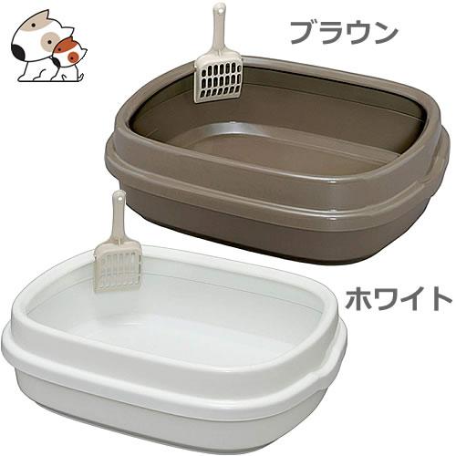 Pety 猫用トイレ ブラウン/ホワイト Petifam】カラフルキャットトイレ S L - 株式会社ぺティファーム
