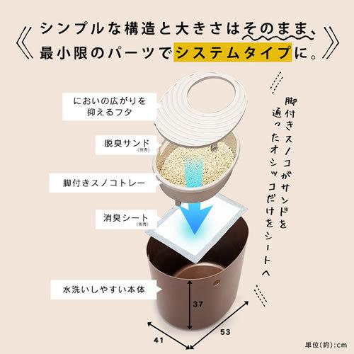 アイリスオーヤマ 上から猫トイレ システムタイプ ベージュブラウン PUNT-530S|petsmum|04