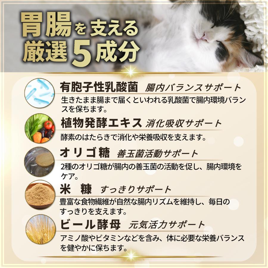 Pets+（ペッツプラス） 猫 サプリ 腸内環境 胃腸 消化 ケア シニア
