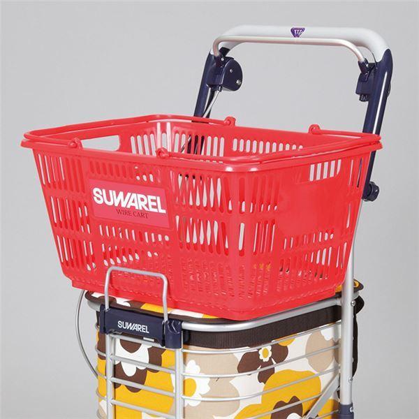 大人気新品 アルミワイヤー キャリーカート ショッピングカート 花柄レッド 幅50cm 日本製 国産 軽量 スワレル お買い物 赤 送料無料 スタンダード型シルバーカー Sutevalle Org