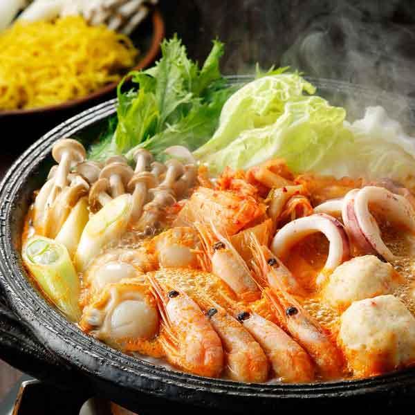 北海道 海鮮キムチ鍋 Eセット (白菜キムチ400g、各種具材)