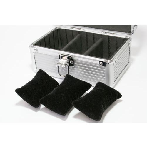 ESPRIMA 腕時計収納ケース シルバー 収納ボックス 時計収納 箱つき 腕時計用ケース 3本 収納ケース 腕時計 アルミ アルミ製 メンズ