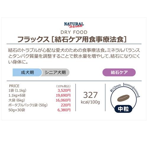 ナチュラルハーベスト　フラックス　6kg　ドッグフード 成犬 シニア犬 小型犬 ドライフード ペットフード 正規品_2