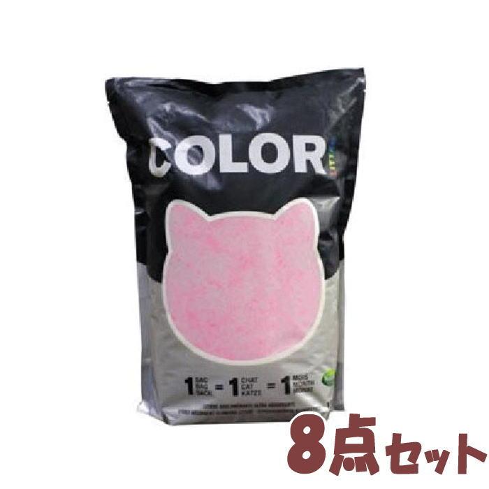 猫砂 固まる Nullodor　カラーリター　ピンク　1.8kg×８個（ケース販売）｜petyafuupro