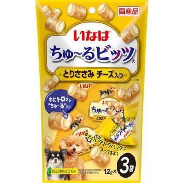 いなば  ちゅ〜るビッツ とりささみ チーズ入り（ 12g×3袋）×4８個(ケース販売)