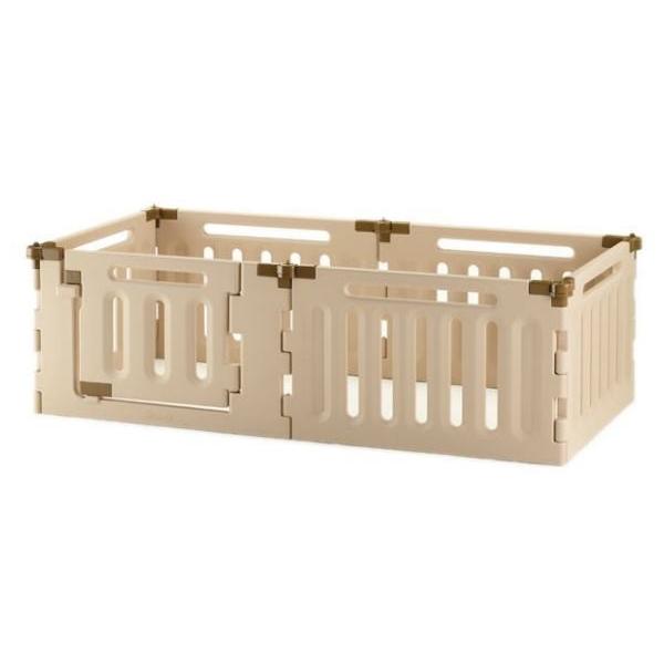 リッチェル - 犬倶楽部ゲージ 愛玩動物用 3WAY倶楽部 ６面50H ベージュ ペット用品、生き物-犬用品