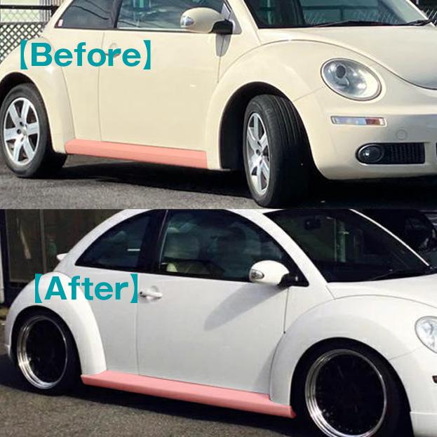 ⭐︎H30年式　フォルクスワーゲンニュービートル 左FrステップモールLC9A⭐︎ vw フォルクスワーゲン ニュービートル サイドステップ 後期 (FRP