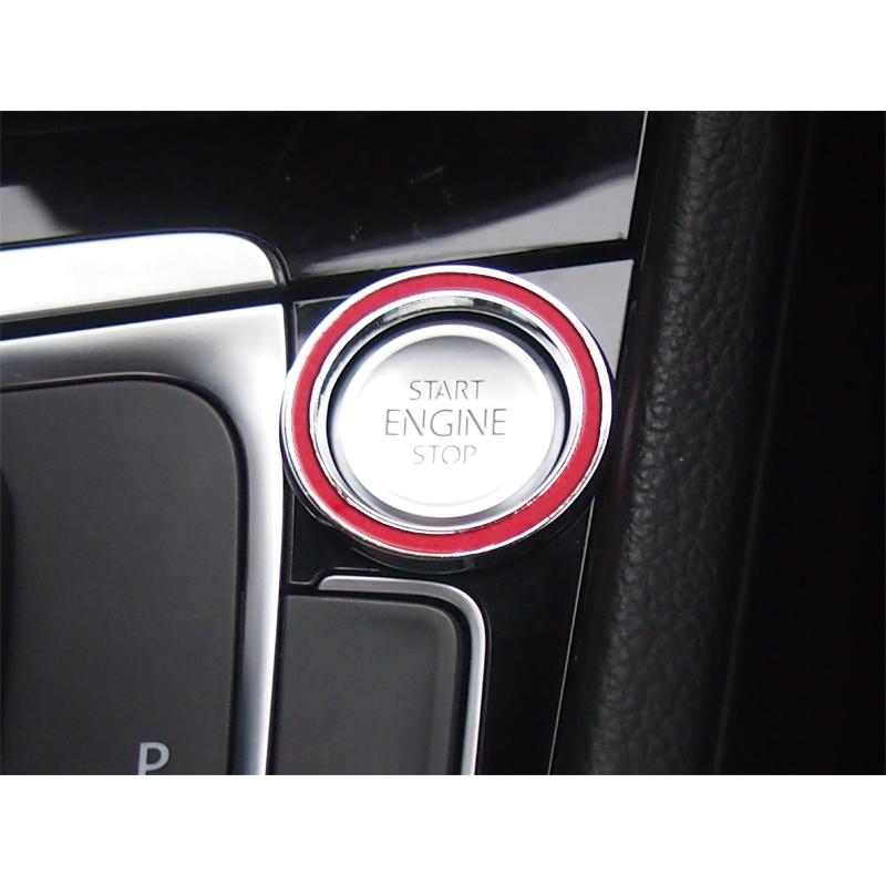 ティグアン TIGUAN スタートボタンリング ロッソレッド 内装パーツ リング VW フォルクスワーゲン tiguan