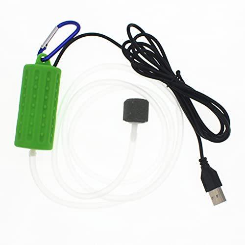 Rlexcousbミニエアレーションポンプ エアーポンプ アクアリウムエアレーター 超静か グリーン ミニフィッシュタンクゴーフィッシング酸素ポンプ