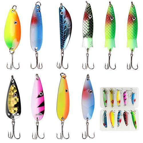 メタルスプーンルアー 爆釣シリーズ 10種類 スプーン 渓流釣り 管釣り トラウト ニジマス バス ナマズなど 10本 110本セット ケース付 S Rlex Co 通販 Yahoo ショッピング