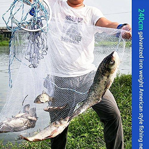 釣りネット 12mロープ 漁具 とあみ 直径2 4ｍ 手投げ網 投網漁 投げ網 鮎 投網 ウグイ ナイロン製 池 湖 川 海 ボラ アユ フナ その他アウトドアウエア 超熱