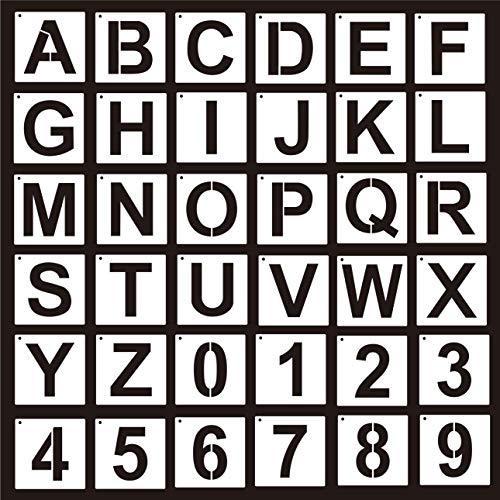 Quaford ステンシルシート ステンシル 角文字 アルファベット 数字セット 大きい テンプレート 10cm 10cm S Rlex Co 通販 Yahoo ショッピング