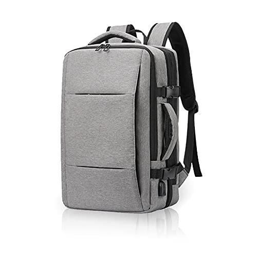 ナエライック ビジネスリュック バッグ メンズ リュック バッグパック 薄型 ファッション 薄型 大容量 ライトグレー 拡張