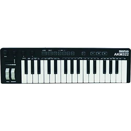 Akm322 32 Key Le付 Cubase Dtm定番ソフト Midiキーボードコントローラ キーボード 17年最新海外 Themtransit Com
