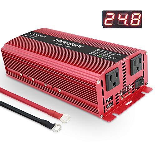 最安価格 24v インバーター Ipowerbingo 1500wled 定格1500w キャン カーインバーター 24v 直流 Ac100v 交流 変換 Dc 3000w 最大 シューズ