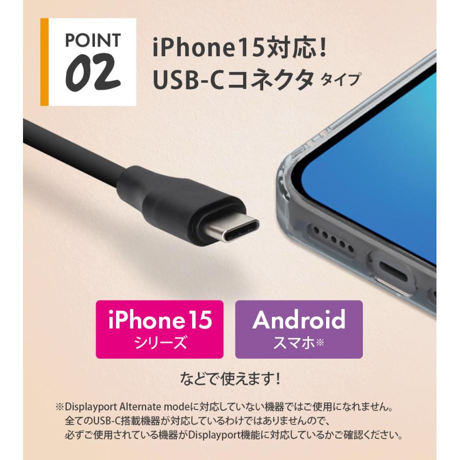 Premium Style ミラーリングケーブル HDMI 2m 200cm USB Type-C