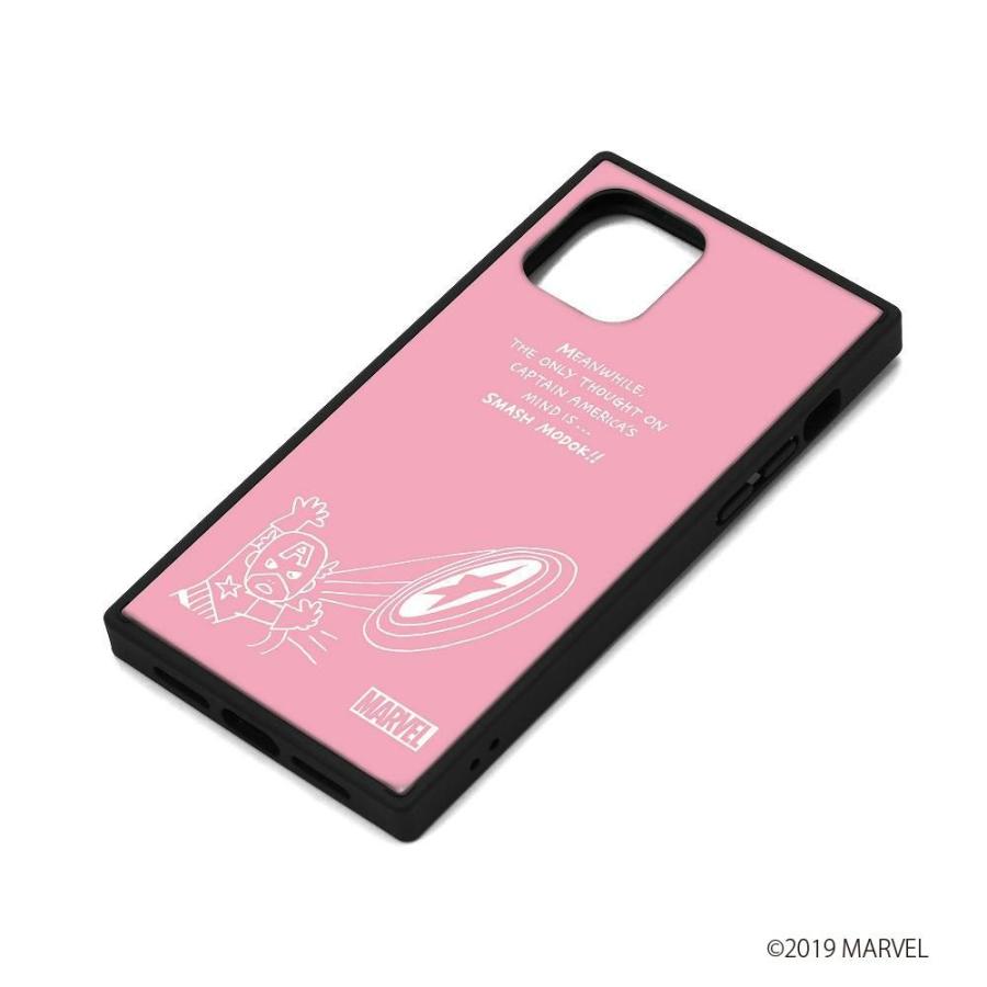 アウトレット iPhone 11 Pro用 ガラスハイブリッドケース [キャプテン・アメリカ/ピンク]｜pg-a