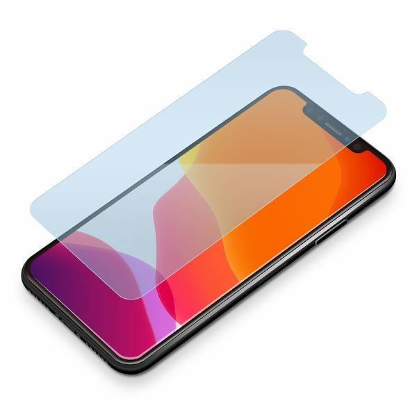 PGA アウトレット iPhone 11 Pro 治具付き 液晶保護フィルム ブルー 