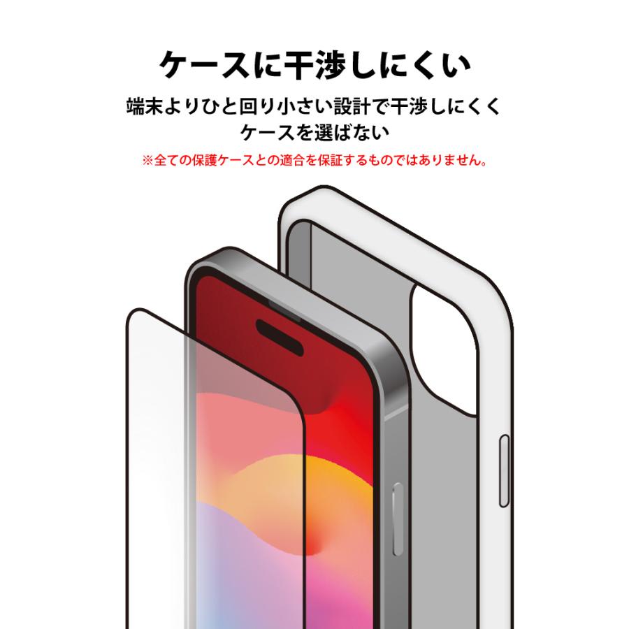 iPhone15 液晶保護ガラス 全面保護 フルカバー スーパークリア 光沢 強化ガラス ガラスフィルム iPhone 15｜pg-a｜06