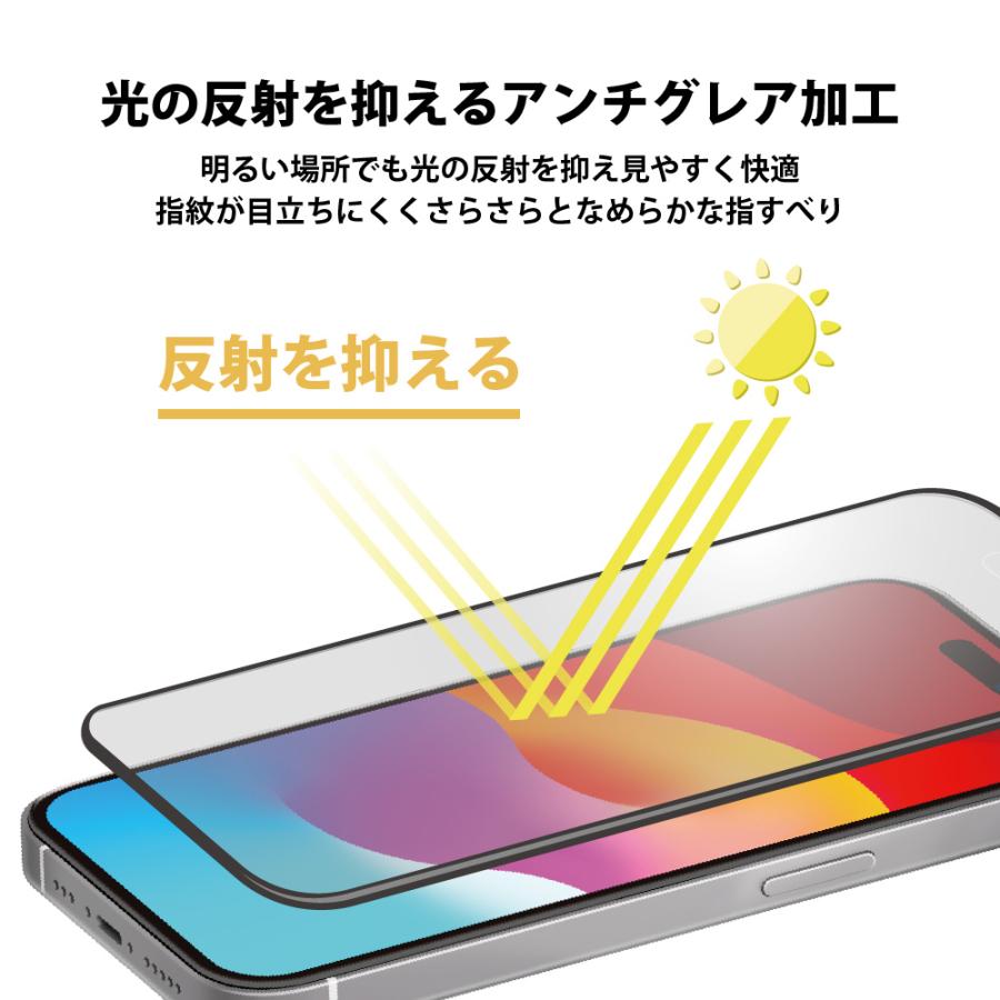 Premium Style iPhone15 液晶保護ガラス 全面保護 フルカバー