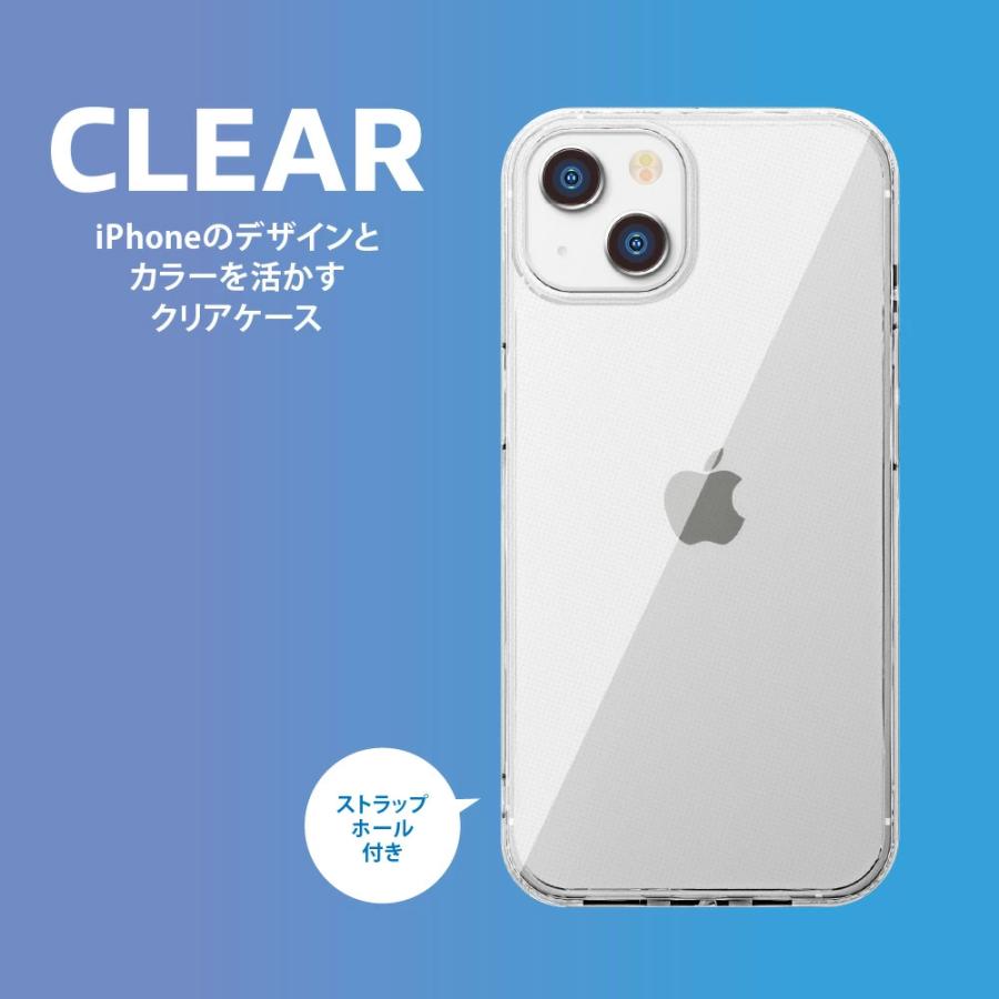 iPhone15Plus ケース カバー クリア 透明 シンプル 無地 ストラップホール マイクロドット クリアケース iPhone 15 Plus｜pg-a｜02