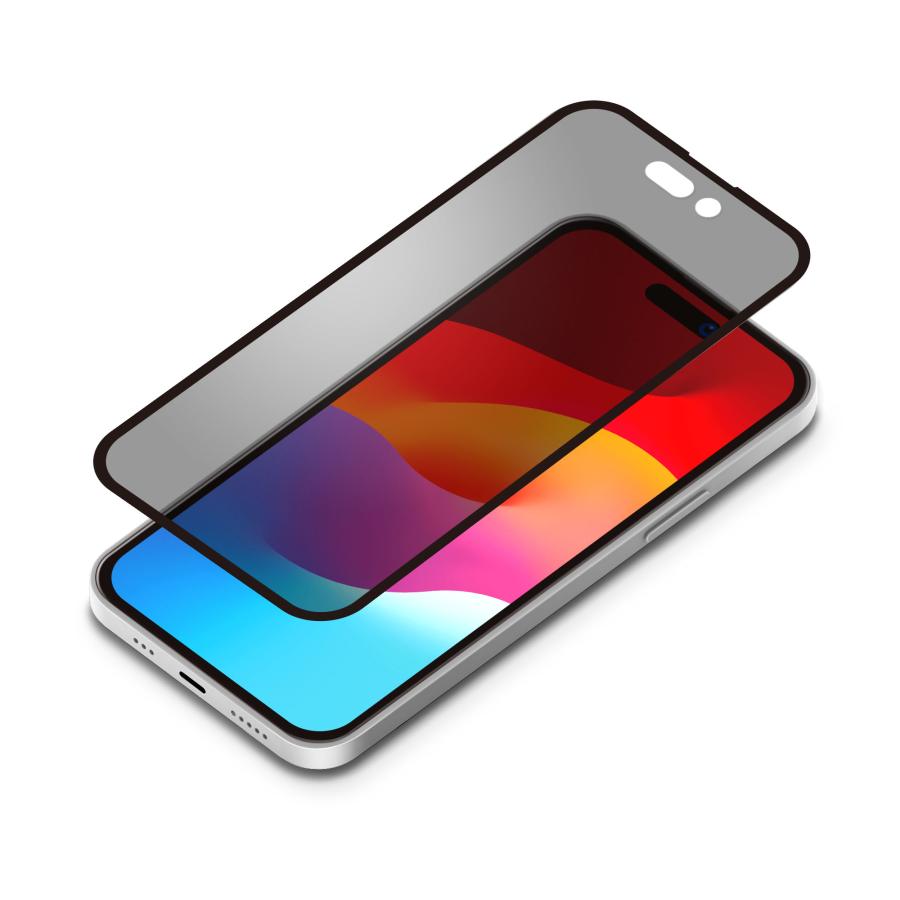 Premium Style iPhone15Plus 液晶保護ガラス 全面保護 フルカバー 覗き