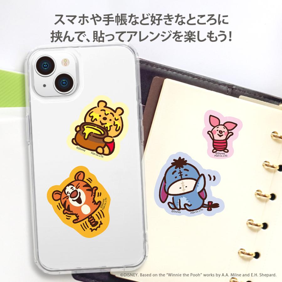 カナヘイ画 ステッカー くまのプーさん PG-DKSTK01POO : スマホアクセ