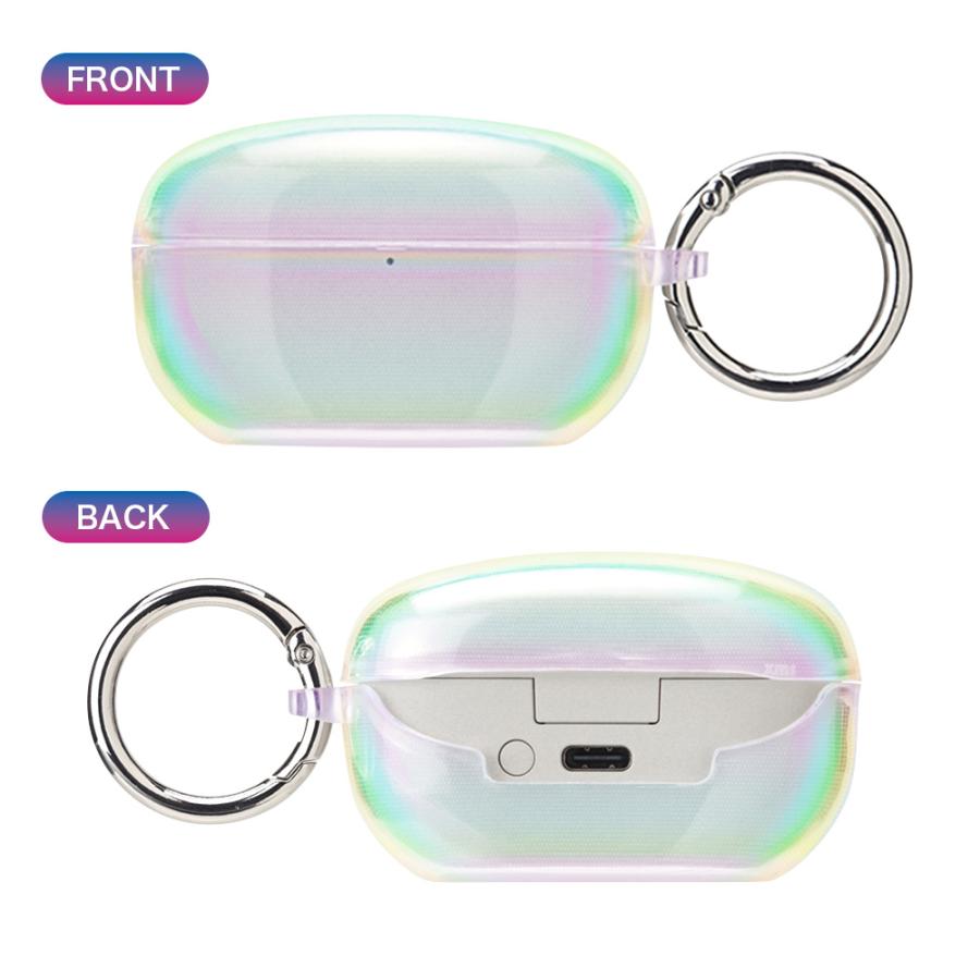 WF-1000XM5 カバー ケース オーロラ クリア 透明 ソフトケース