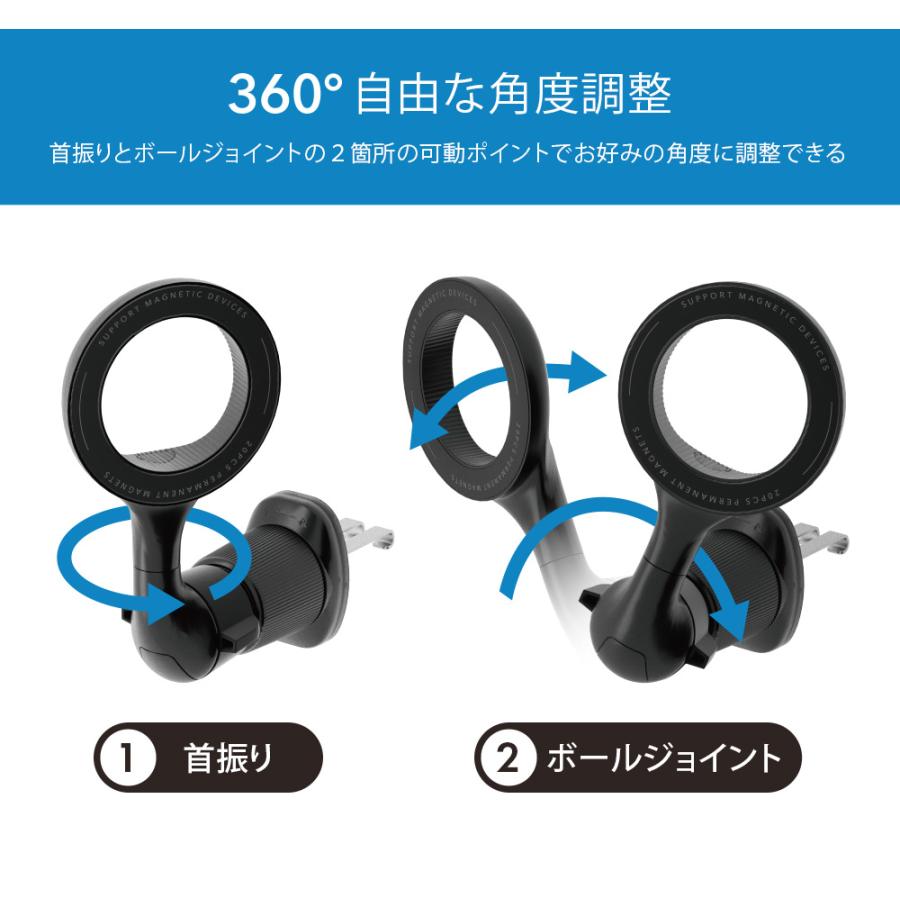 Premium Style 車載ホルダー MagSafe対応 マグネット式 エアコン