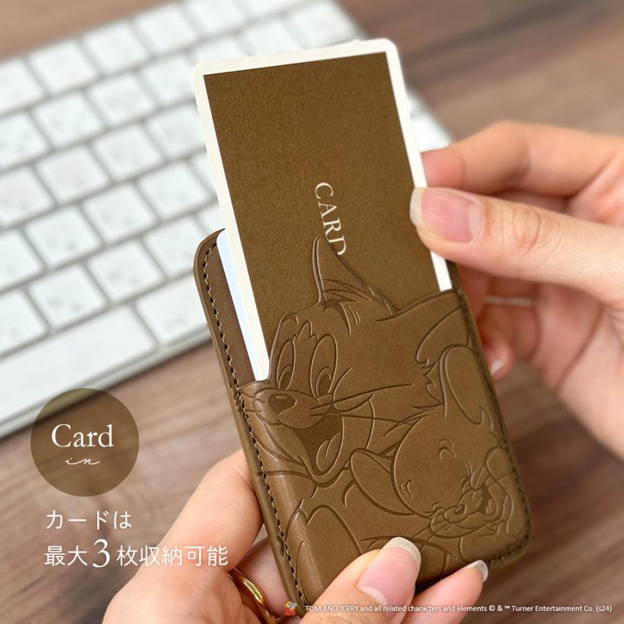 新品値下げ　 フォッシル カードケース マディソン プリント ブラウン カードケース カードポケット MagSafe対応 トムとジェリー