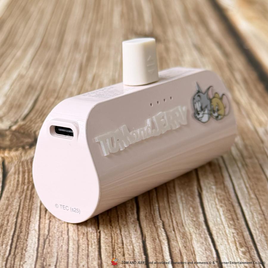 USB Type-C 直挿しモバイルバッテリー 5,000mAh/PD20W トムとジェリー