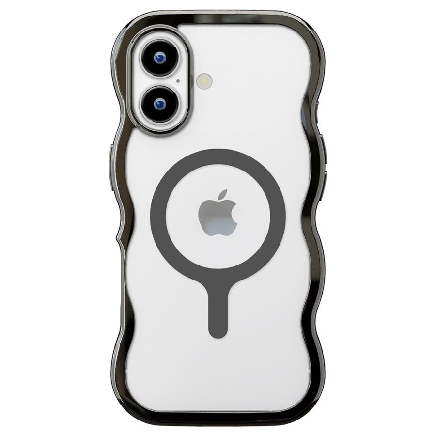 Premium Style iPhone17 用 MagSafe対応 ウェーブケース メタル