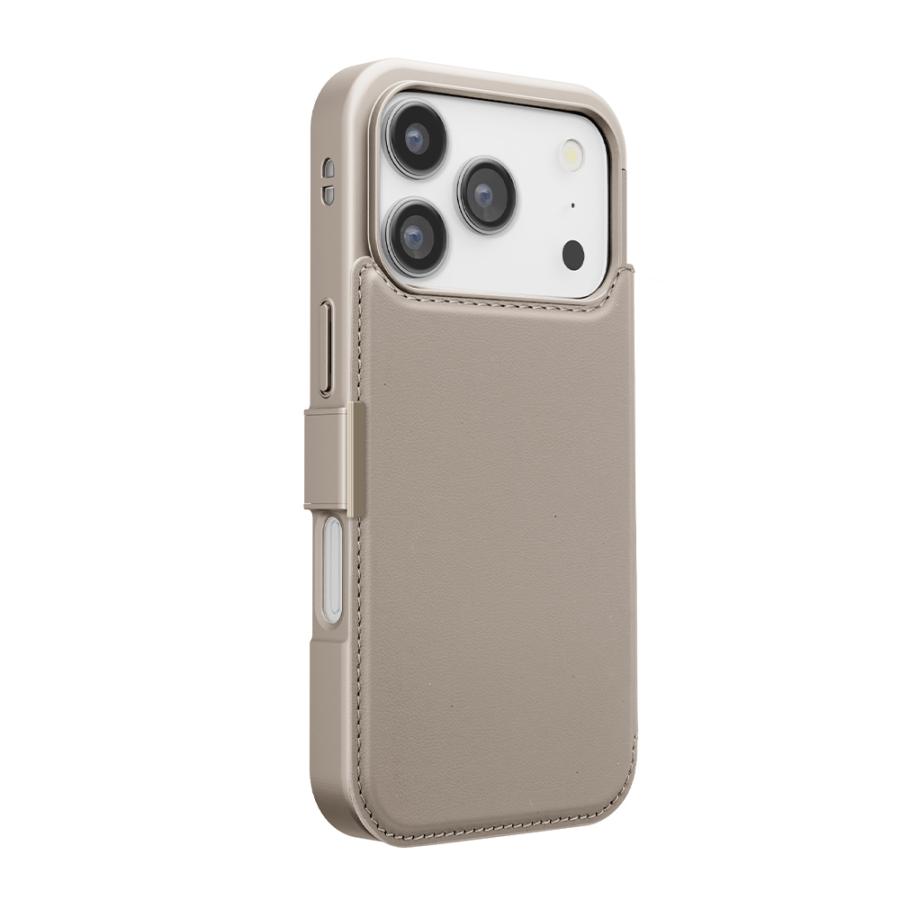 Premium Style iPhone17Pro 用 バックフリップケース 背面 クリア