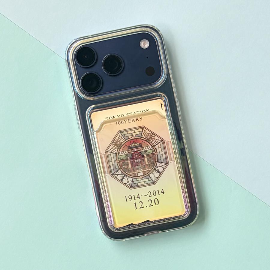 Premium Style iPhone17Pro 用 クリアポケットケース オーロラ PG