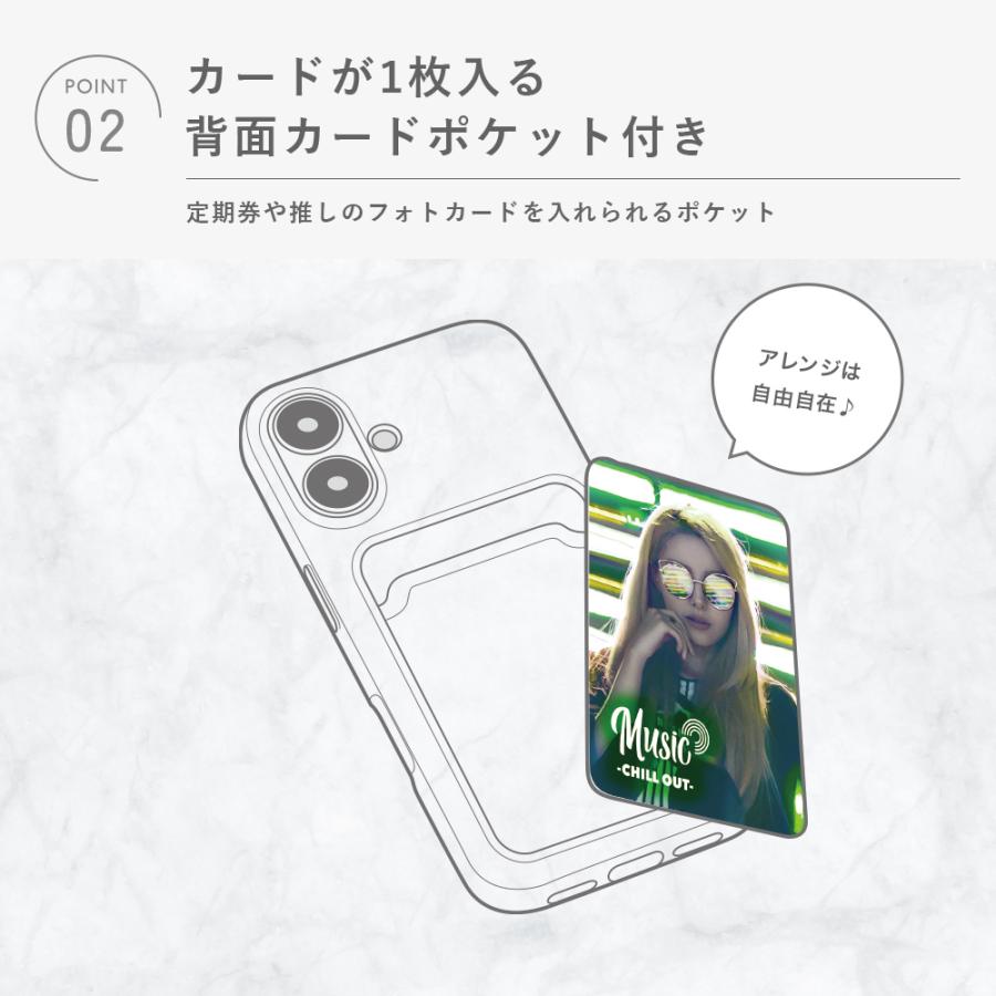 Premium Style iPhone17Pro 用 クリアポケットケース オーロラ PG