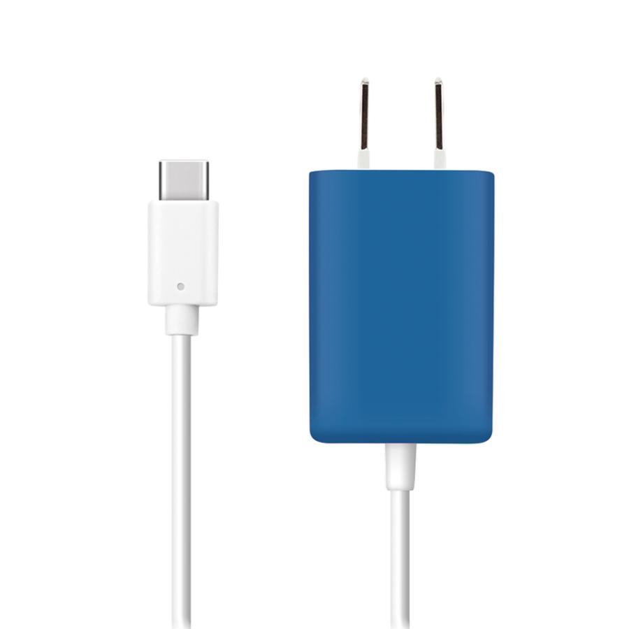 AC充電器 USB Type-C コネクタ ターコイズ コーラル ブラック