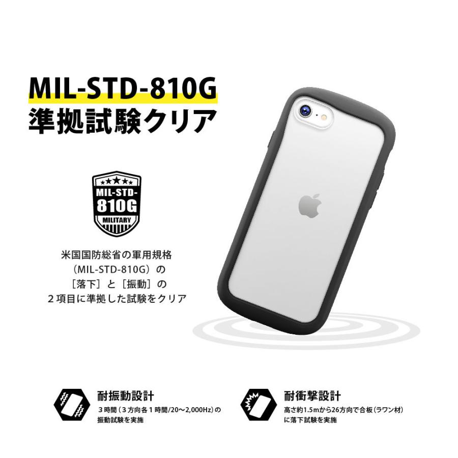 iPhone SE3 SE2 8 7 6s 6 ケース カバー シンプル 無地 クリア 透明 ブラック グレー ベージュ ネイビー 黒 紺｜pg-a｜02