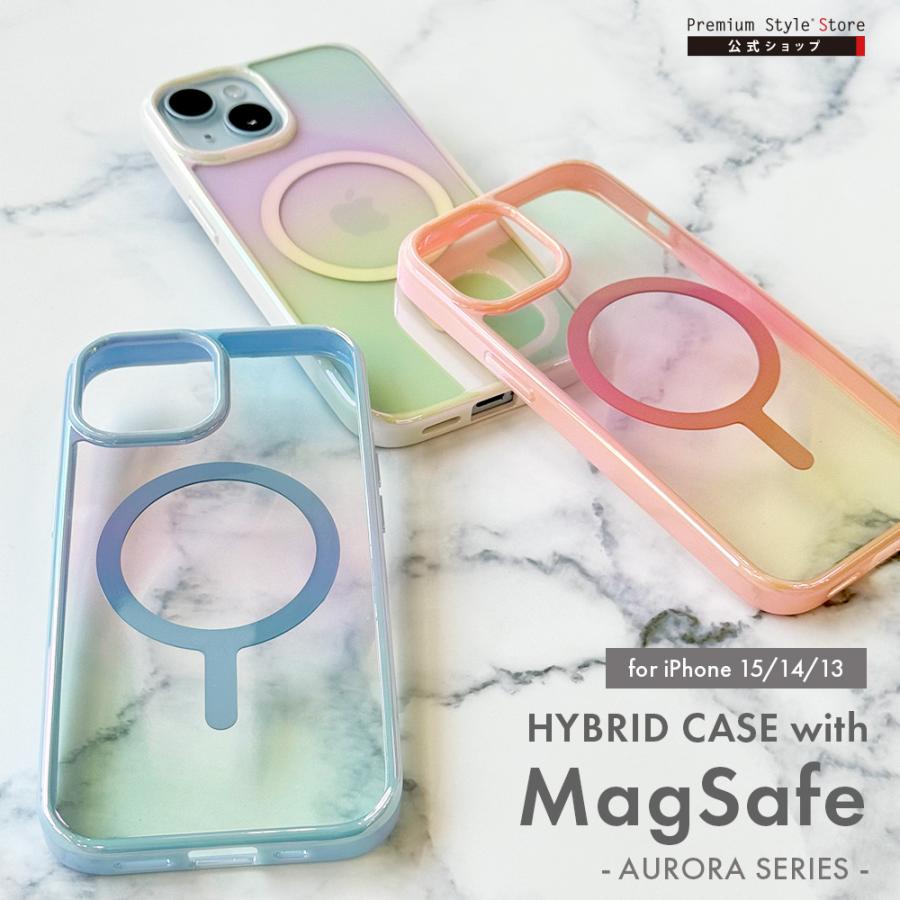 Premium Style iPhone15 iPhone14 iPhone13 ケース カバー オーロラ